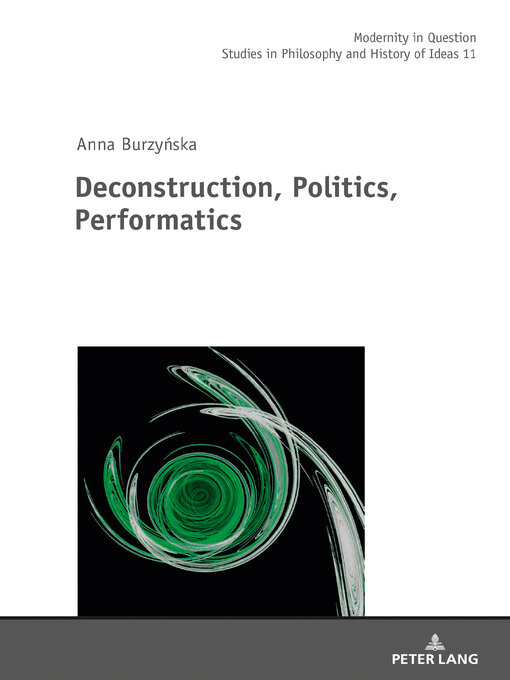 Title details for Deconstruction, Politics, Performatics by Jan Burzyński - Available